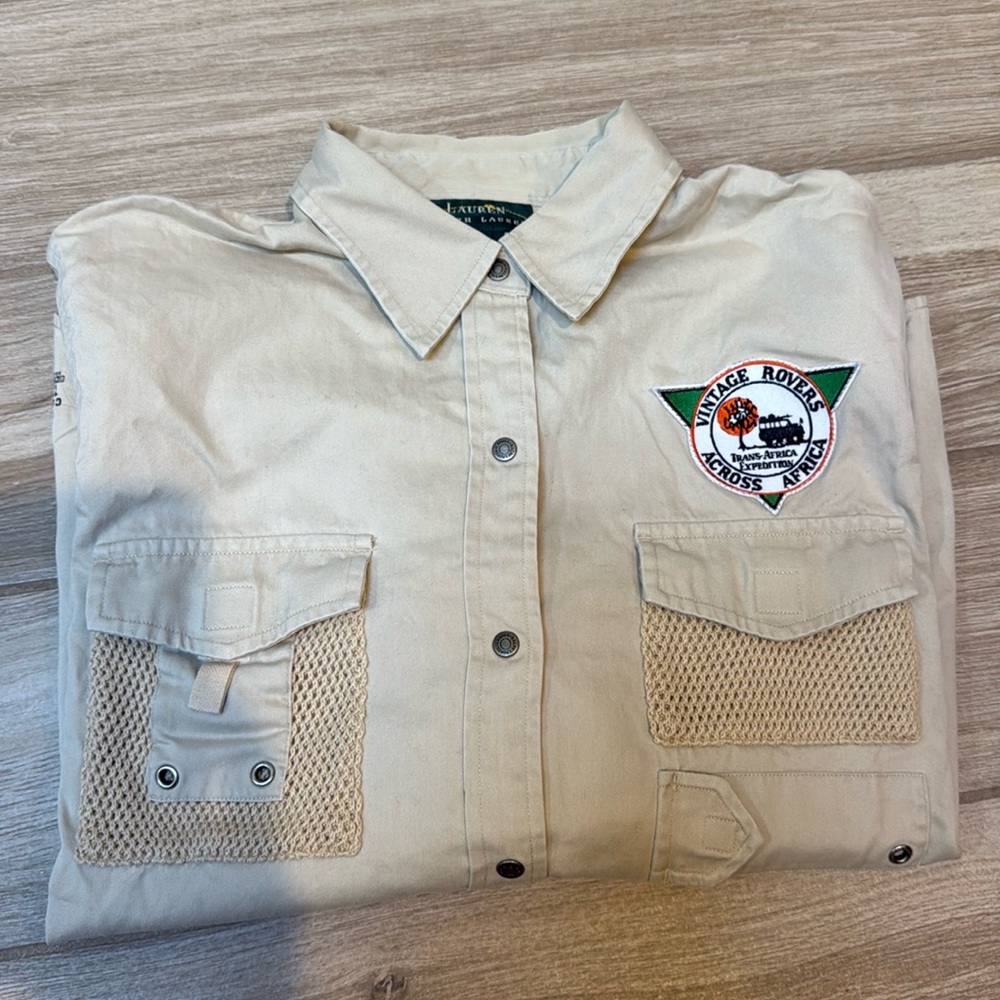 Very nice Ralph Lauren safari style M has added patches Africa and Range Rover - Picture 3 of 12